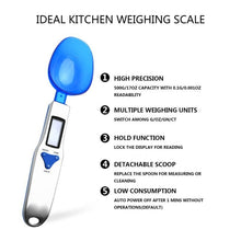 Load image into Gallery viewer, 500g / 0.5g Kitchen Scale Electronic Measuring Spoon Scale With Three Spoons, 500g / 0.5g, 300g / 0.1g