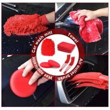 Load image into Gallery viewer, Car Wash Cleaning Brush Waterproof Car Wash Gloves, 18 PCS / Set