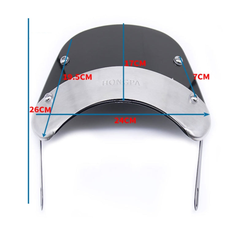 HONGPA DY-002 5-7 Inch Retro Motorcycle Modified PC Windshield