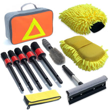 Load image into Gallery viewer, Soft Detail Brush Waterproof Car Wash Gloves, 11 PCS / Set