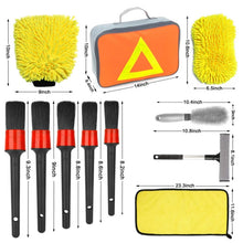 Load image into Gallery viewer, Soft Detail Brush Waterproof Car Wash Gloves, 11 PCS / Set