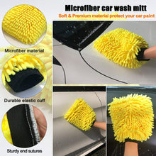 Load image into Gallery viewer, Soft Detail Brush Waterproof Car Wash Gloves, 11 PCS / Set