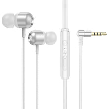Load image into Gallery viewer, 2 PCS TS6000 3.5mm Metal Elbow In-Ear Wired Control Earphone with Mic, White, Red, Green, Black