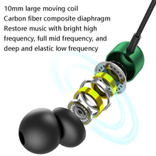Load image into Gallery viewer, 2 PCS TS6000 3.5mm Metal Elbow In-Ear Wired Control Earphone with Mic, White, Red, Green, Black