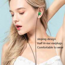 Load image into Gallery viewer, 2 PCS TS6000 3.5mm Metal Elbow In-Ear Wired Control Earphone with Mic, White, Red, Green, Black