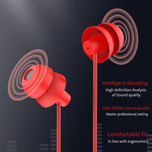 Load image into Gallery viewer, EN3900 3.5mm Plug In-Ear Wired Control Earphone with Mic, White, Red, Black