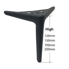 Load image into Gallery viewer, LH-XY-0010 Sofa Cabinet Metal Leg Furniture Leg, Height:, 12cm, 15cm, 19cm, 25cm, 12cm Matte Black, 15cm Matte Black, 12cm Brushed Blue), 15cm Brushed Blue), 19cm Matte Black, 19cm Brushed Blue), 25cm Brushed Blue), 25cm Matte Black