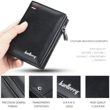 Load image into Gallery viewer, Baellerry D3216 Men Short Vertical Multi-Card Snap Coin Purse, Khaki, Black, Brown