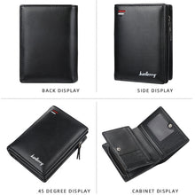 Load image into Gallery viewer, Baellerry D3216 Men Short Vertical Multi-Card Snap Coin Purse, Khaki, Black, Brown