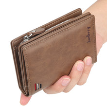 Load image into Gallery viewer, Baellerry D3216 Men Short Vertical Multi-Card Snap Coin Purse, Khaki, Black, Brown