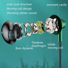 Load image into Gallery viewer, TS6800 3.5mm Metal Elbow Noise Cancelling Wired Game Earphone, Red, Green, Black, Silver Gray
