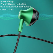 Load image into Gallery viewer, TS6800 3.5mm Metal Elbow Noise Cancelling Wired Game Earphone, Red, Green, Black, Silver Gray