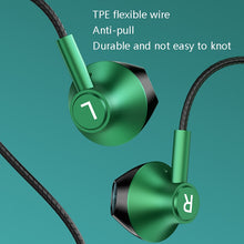 Load image into Gallery viewer, TS6800 3.5mm Metal Elbow Noise Cancelling Wired Game Earphone, Red, Green, Black, Silver Gray
