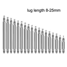 Load image into Gallery viewer, 8-25mm Strap Connecting Shaft Stainless Steel Watch Spring Bar, 144 PCS / Set, 270 PCS / Set, 360 PCS / Set with Ear Batch