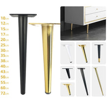 Load image into Gallery viewer, LH-ZT-0001 Cone Round Tube Furniture Support Legs, Style:, Oblique Cone Height 25cm, Oblique Cone Height 30cm, Oblique Cone Height 35cm, Oblique Cone Height 38cm, Oblique Cone Height 40cm, Oblique Cone Height 43cm, Oblique Cone Height 45cm             ...