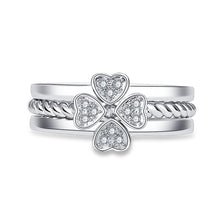 Load image into Gallery viewer, J152 3 In 1 Four-Leaf Clover Detachable Open Adjustable Ring