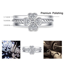 Load image into Gallery viewer, J152 3 In 1 Four-Leaf Clover Detachable Open Adjustable Ring