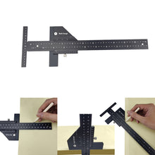 Load image into Gallery viewer, T072 Woodworking Multifunctional Aluminum Alloy Marking Ruler, T072