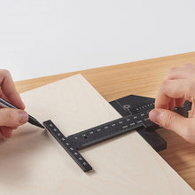 Load image into Gallery viewer, T072 Woodworking Multifunctional Aluminum Alloy Marking Ruler, T072