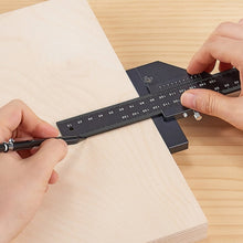 Load image into Gallery viewer, T072 Woodworking Multifunctional Aluminum Alloy Marking Ruler, T072