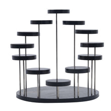 Load image into Gallery viewer, 12 Rounds Base Acrylic Jewelry Ring Display Stand, Black, White, Transparent