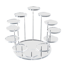 Load image into Gallery viewer, 12 Rounds Base Acrylic Jewelry Ring Display Stand, Black, White, Transparent