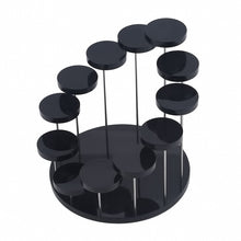 Load image into Gallery viewer, 12 Rounds Base Acrylic Jewelry Ring Display Stand, Black, White, Transparent