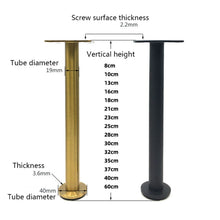 Load image into Gallery viewer, LH-TJ003 Adjustable Stainless Steel Round Tube Furniture Legs, Height:, 8cm, 10cm, 13cm, 16cm, 18cm, 21cm, 23cm, 25cm, 28cm, 30cm, 32cm, 35cm