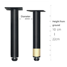 Load image into Gallery viewer, Metal Furniture Support Legs with Adjustment Pad, Height:, 10.5cm, 11cm, 12cm, 12.5cm, 13cm, 13.5cm, 14cm, 14.5cm, 15cm, 15.5cm, 16cm, 16.5cm, 17cm, 17.5cm, 18cm, 18.5cm, 21cm