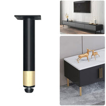 Load image into Gallery viewer, Metal Furniture Support Legs with Adjustment Pad, Height:, 10.5cm, 11cm, 12cm, 12.5cm, 13cm, 13.5cm, 14cm, 14.5cm, 15cm, 15.5cm, 16cm, 16.5cm, 17cm, 17.5cm, 18cm, 18.5cm, 21cm