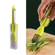 Load image into Gallery viewer, Home Kitchen Multifunctional Green Onion Peeler, Green, Yellow, Orange