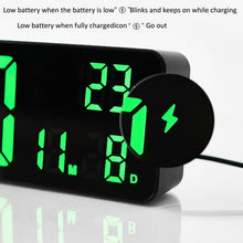 Load image into Gallery viewer, 6625D LED Digital Alarm Clock Luminous Desktop Timer Temperature Display Alarm Clock, Black Shell Green Light, Black Shell White Light