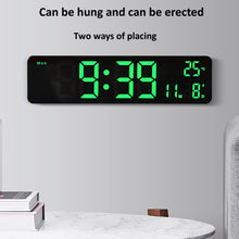 Load image into Gallery viewer, 6625D LED Digital Alarm Clock Luminous Desktop Timer Temperature Display Alarm Clock, Black Shell Green Light, Black Shell White Light