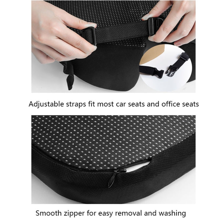 QFC060 V-shaped Car Memory Foam Non-slip Seat Cushion, Black, Khaki, Grey