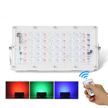 Load image into Gallery viewer, 50W LED RGB Waterproof Ultra-light Outdoor Flood Light with Remote Control