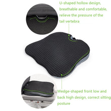 Load image into Gallery viewer, Thickened Breathable Memory Foam Car Seat Cushion, QFC047 Black, QFC047 Gray