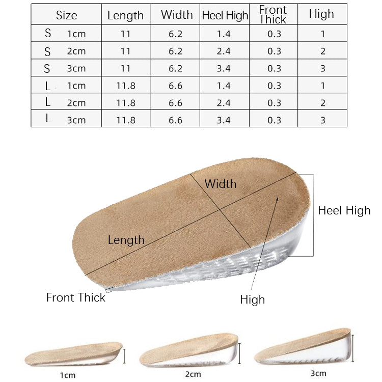 GEL Increasing High Insole Fleece Invisible Increased Pad