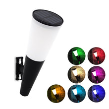 Load image into Gallery viewer, Outdoor Solar Garden Circular Cone Wall Lamp, Style:, N230A Colorful, N230B Two-color