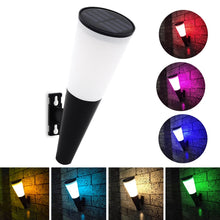 Load image into Gallery viewer, Outdoor Solar Garden Circular Cone Wall Lamp, Style:, N230A Colorful, N230B Two-color