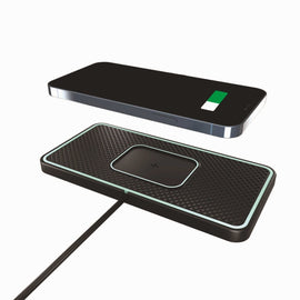 C1-PRO 2 In 1 Car Wireless Charging Anti-Slip Pad With Luminous For AirPods / iPhone, C1PRO Black