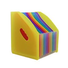 Load image into Gallery viewer, Standing Organ Clip Student Test Paper Storage Clip, Black Surface (Rainbow Inner Page), White Surface (Rainbow Inner Page), Blue Surface(White Inner Page), Red Surface (White Inner Page), Yellow Surface (White Inner Page)                              ...