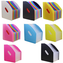 Load image into Gallery viewer, Standing Organ Clip Student Test Paper Storage Clip, Black Surface (Rainbow Inner Page), White Surface (Rainbow Inner Page), Blue Surface(White Inner Page), Red Surface (White Inner Page), Yellow Surface (White Inner Page)                              ...