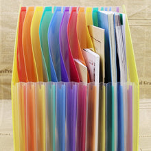Load image into Gallery viewer, Standing Organ Clip Student Test Paper Storage Clip, Black Surface (Rainbow Inner Page), White Surface (Rainbow Inner Page), Blue Surface(White Inner Page), Red Surface (White Inner Page), Yellow Surface (White Inner Page)                              ...