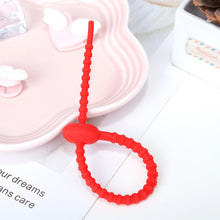 Load image into Gallery viewer, 20 PCS Silicone Data Cable Storage Strap Cable Organizer, 21cm Grey, 21cm Yellow, 21cm Red, 21cm Green, 21cm Blue, 21cm Orange, 21cm Pink, 21cm Brown