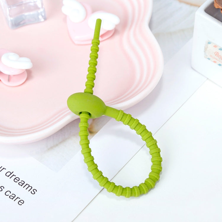 20 PCS Silicone Data Cable Storage Strap Cable Organizer, 21cm Grey, 21cm Yellow, 21cm Red, 21cm Green, 21cm Blue, 21cm Orange, 21cm Pink, 21cm Brown