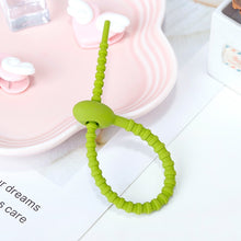 Load image into Gallery viewer, 20 PCS Silicone Data Cable Storage Strap Cable Organizer, 21cm Grey, 21cm Yellow, 21cm Red, 21cm Green, 21cm Blue, 21cm Orange, 21cm Pink, 21cm Brown