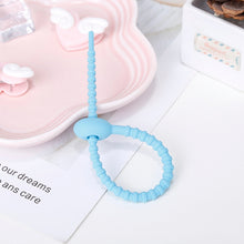 Load image into Gallery viewer, 20 PCS Silicone Data Cable Storage Strap Cable Organizer, 21cm Grey, 21cm Yellow, 21cm Red, 21cm Green, 21cm Blue, 21cm Orange, 21cm Pink, 21cm Brown