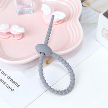 Load image into Gallery viewer, 20 PCS Silicone Data Cable Storage Strap Cable Organizer, 21cm Grey, 21cm Yellow, 21cm Red, 21cm Green, 21cm Blue, 21cm Orange, 21cm Pink, 21cm Brown