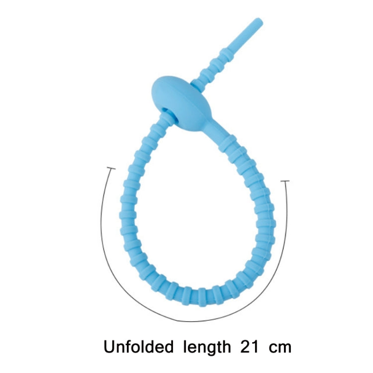 20 PCS Silicone Data Cable Storage Strap Cable Organizer, 21cm Grey, 21cm Yellow, 21cm Red, 21cm Green, 21cm Blue, 21cm Orange, 21cm Pink, 21cm Brown