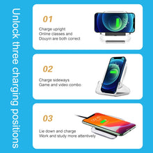 Load image into Gallery viewer, A9191 3 in 1 Multifunctional Vertical Wireless Charger, Black, White, Blue